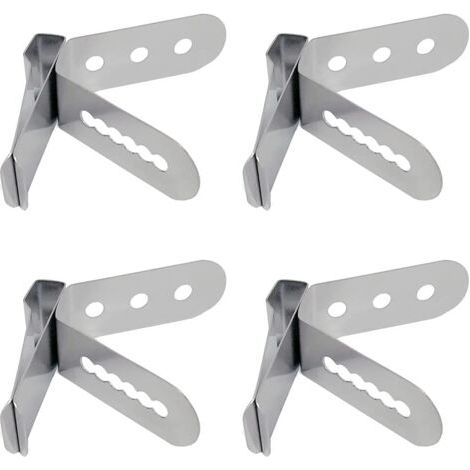Pinces à sonde multifonctions en acier inoxydable pour barbecue, lot de 4 – Support de thermomètre à pince à sonde (1/4)