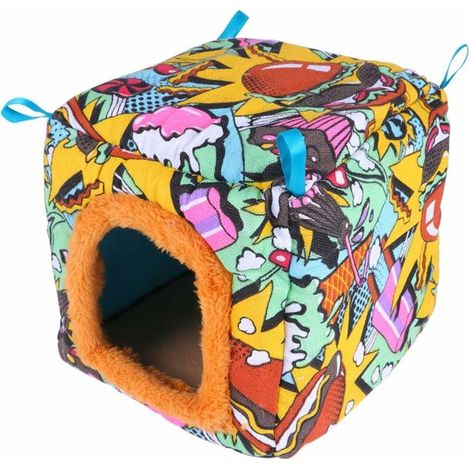 royaluxe - Hiver Chaud nid d Oiseau en nid Suspendu Maison snobgle Hideaway Grotte lit Jouet pour Perroquet 202020cm