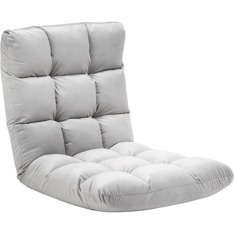 Canapé Fauteuil Pliant 3-en-1 13 Positions Réglables Bain Soleil Gris Mousse Métal Salon Jardin (1/5)