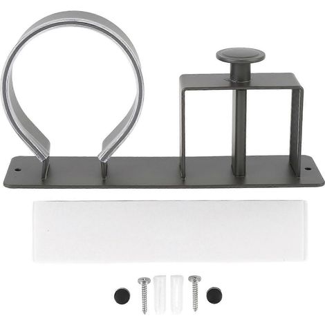 Haartrocknerhalter aus Aluminium, platzsparend, stabile Konstruktion, Halterung für Föhn und Glätteisen