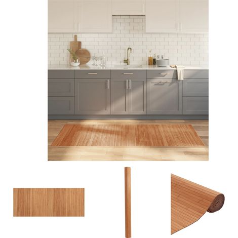 Teppich Rechteckig Natur 80x200 cm Bambus vidaXL854340 (1/5)