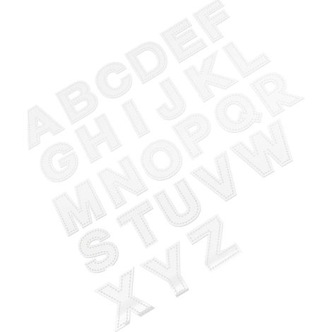 White Acrylic Letter Stencil Set for Leather, Smooth and Washable Surface, for DIY Crafts and Handmade Designs (1/5)