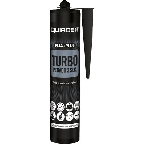 Fixe Plus Turbo Noir Mastic Colle Hybride Polymère à Prise Rapide - Quiadsa