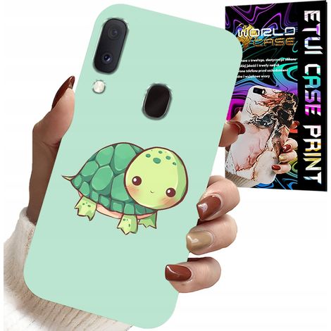 Hülle für Samsung Galaxy A20E – niedliche Schildkrötenmotive für Kinder + Glas (1/5)