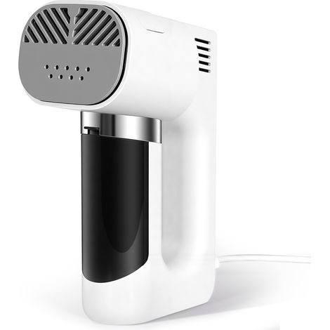 Fer à repasser vapeur portable blanc avec fonction spray, forte pression, défroissage rapide (1/5)