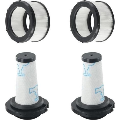 (Noir)2 Pré-filtres + 2 Filtres Moteur pour Rowenta X-Force Flex 9.60 - AQSACOKIYA - Remplacement pour ZR009010,ZR009012 (1/4)