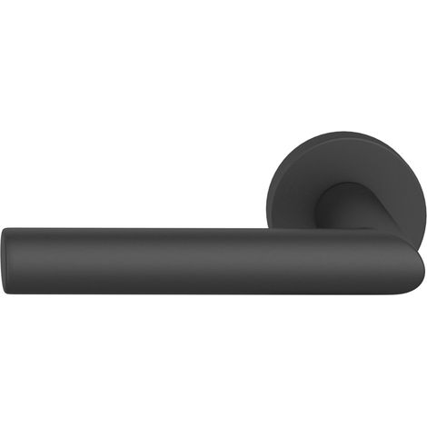 FSB Haustürhalbgarnitur 70 1076 links, runde Rosette, Aluminium schwarz matt