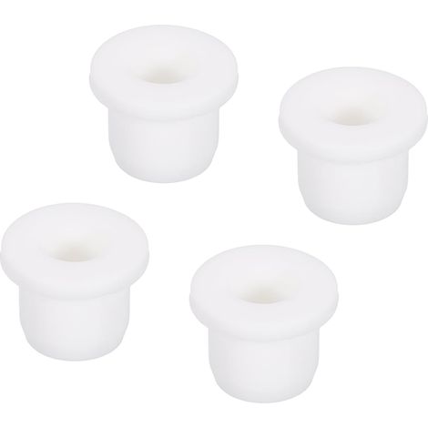 4Pcs Passe-Câble T-Forme Diamètre Installation 12mm, ID 7.5mm, Hauteur de 12mm Passe Fil Rondelle Caoutchouc Bouchons de Trous Flexibles pour Orifices de Câbles, Blanc (1/5)