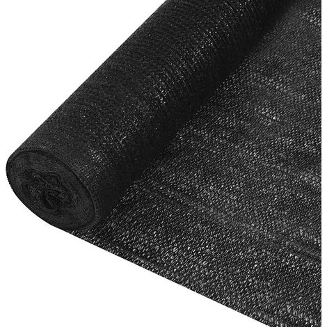 vidaXL Red de privacidad HDPE negro 1,5x25 m 150 g/m² (1/4)