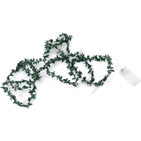 Guirlande lumineuse 20 LED étoiles à cinq branches autour de rotin, déco chaleureuse blanc chaud pour intérieur et extérieur, ambiance festive. (1/5)