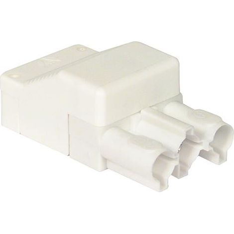 Prise male 3 poles blanc 250V/16 A BG