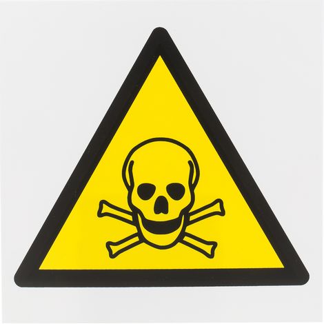 Panneau de danger, avec pictogramme : Danger matières toxiques " " ( Prix pour 1 )