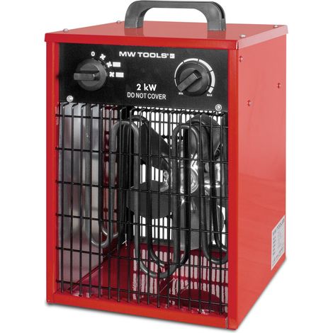 Mw Tools – Chauffage de chantier électrique 2kW – Volume chauffable jusqu'à 115 m³ – Résistance inox – Protection thermique – WEL02 (1/5)