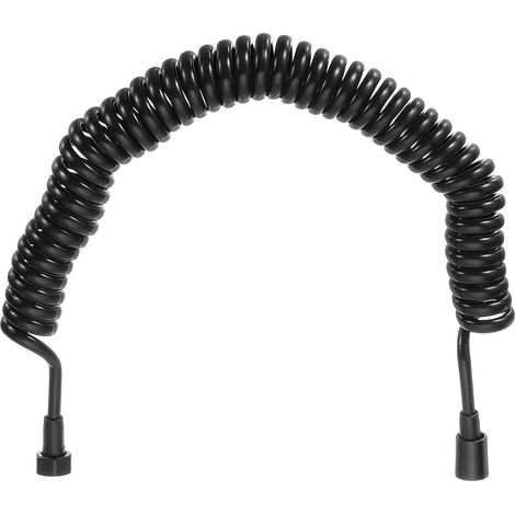 Tuyau de pulvérisation de bidet, 5 m, tuyau de douche flexible en polyuréthane pour robinet de toilette, bidet, lavabo, douche, noir (1/5)