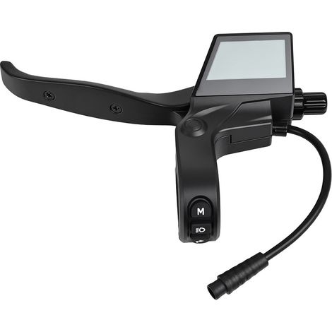 Accessoires pour trottinette, levier de frein à main, M6 avec écran, côté gauche, alliage d'aluminium, noir, pièces pour trottinette/vélo électrique. (1/5)