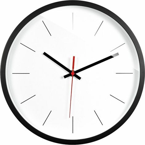 royaluxe - Horloge murale moderne, noir, 30 cm (1/5)