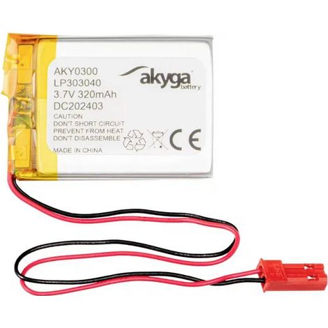 Akyga LP303040 Pack de piles rechargeables x batterie spéciale LiPo 3.7 V 320 mAh Y636253 (1/3)