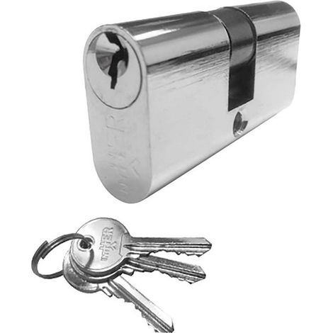 Cilindro ovale 27x27 INTHER nichelato, alta durata, compatibile con ISEO e CISA