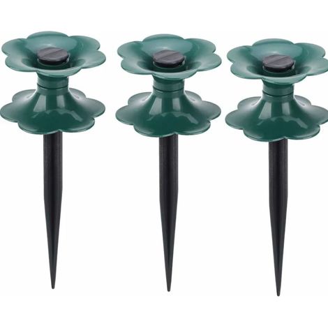 Piquets De Support De Guide De Tuyau D'Arrosage, Lot De 3 Clous De Guidage De Tuyau, Outil De Protection Des Plantes Pour La Protection Des Plantes, Patio, Jardin- Vert + Noir