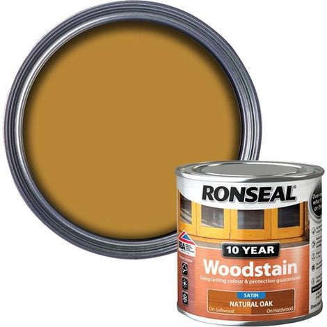 Ronseal 38672 10 Year Woodstain Natural Oak 250ml RSL10WSNO250