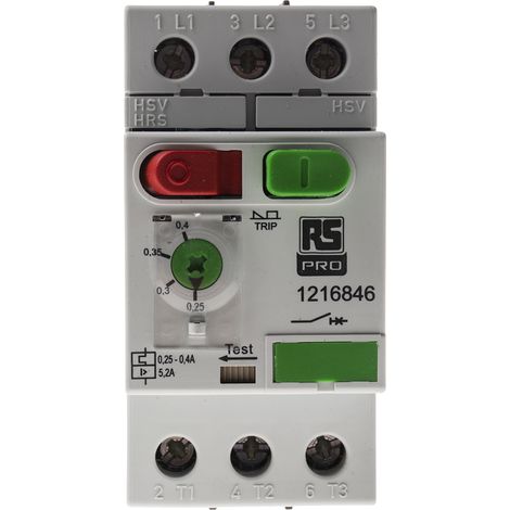 Disjoncteur moteur RS PRO 0,25  0,4 A. ( Prix pour 1 ) (1/3)
