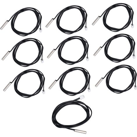 10 Capteurs Thermiques NTC 5x25mm B3950 50K pour Contrôle de Température Précise