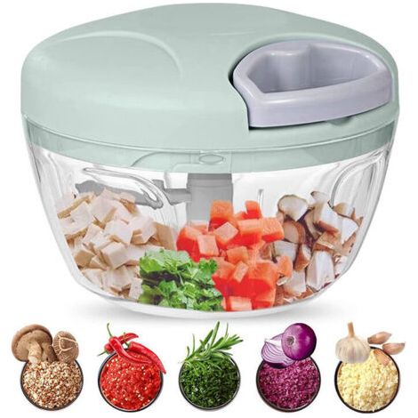Hachoir Manuel,Hacher Découper et Mixer Légumes Viandes Noix Oignons Grâce à ses Lames en Acier Inoxydable pour une Cuisine Rapide et Facile(500 ml ) (1/4)