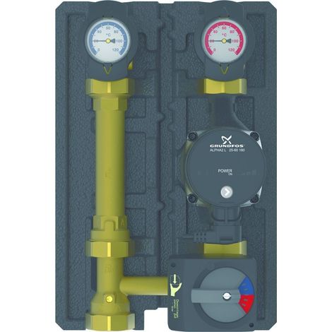 HeatBloCEco,DN25,circuit chauffe mélangé Grundfos UPM3 L25/6, 1 ½’’ FM 1’’ FF