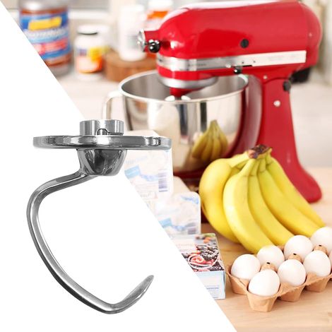 Crochet Pétrisseur - 1 Pièce - Acier Inoxydable - Pour Pâte À Pain - Compatible Kitchen-Aid 4,5/5QT - Argent (1/5)