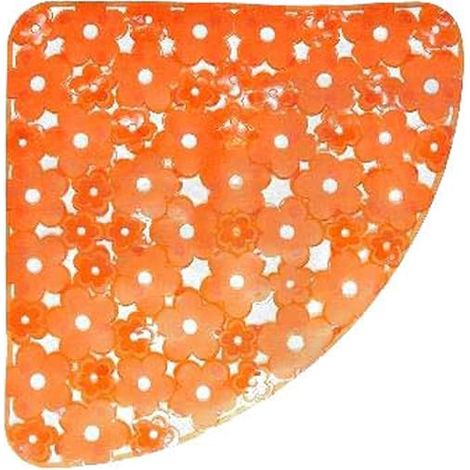 TAPPETO ANTISCIVOLO PER DOCCIA ANGOLO Modello MARGHERITA cm 59 x 59 Arancio