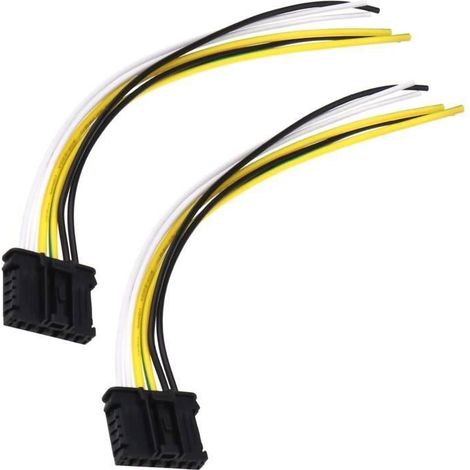 Ensemble de 2 connecteurs de faisceau de câblage de feu arrière de 6 pièces (20 cm), faisceau de câblage d'éclairage de véhicule 1606248780 (1/3)