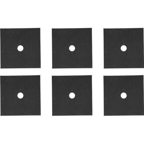 Gas Hob Protector Screen Protector, 6pcs Non-Stick Reusable Stove Protector Heat Resistant Gas Hob Mats Quick Cleaning for Families 27x27cm (1/5)