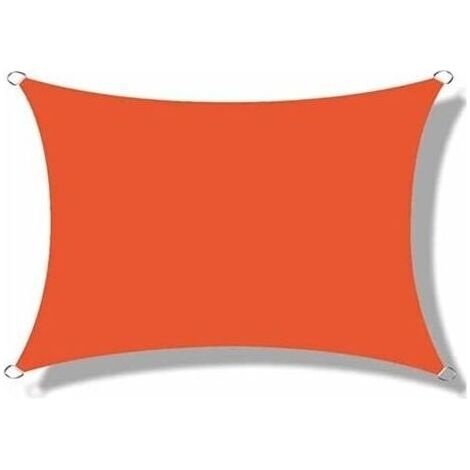 Voile D\\\\\\\\'ombrage Rectangulaire Voile Ombrage Impermable, Protection 95% UV avec Coupe Vent Respirant, pour Toile pour Pergola Terrasse Balcon Jardin Extrieur,Orange,2X2m [Classe nergtique A] (1/5)