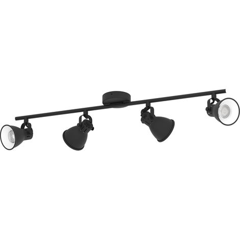 Plafonnier Seras 1, lampe de plafond 4 flammes style industriel (1/5)