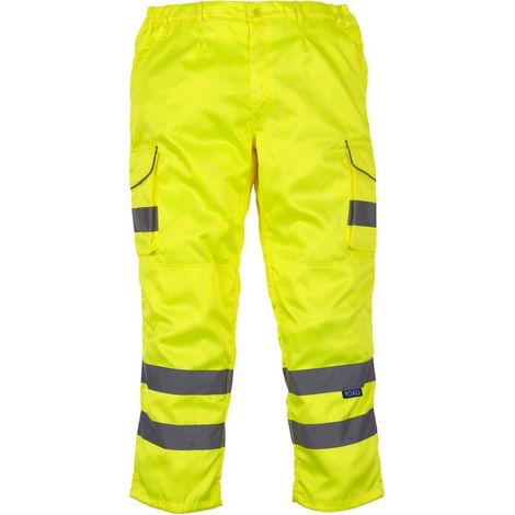 Pantaloni da uomo ad alta visibilità Yoko cargo idrorepellente Giallo 56 (1/2)