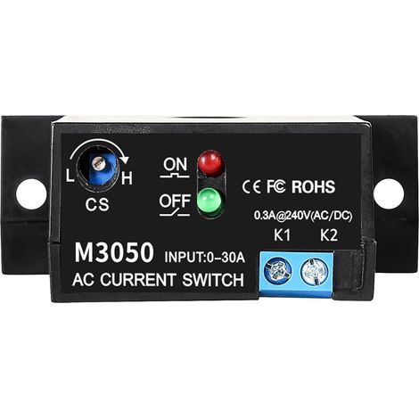 Commutateur de détection de Courant, M3050 Module d'alarme de détection de Courant de Commutateur de Détection CA Contrôle de Transformateur Normalement Ouvert 240V (1/5)