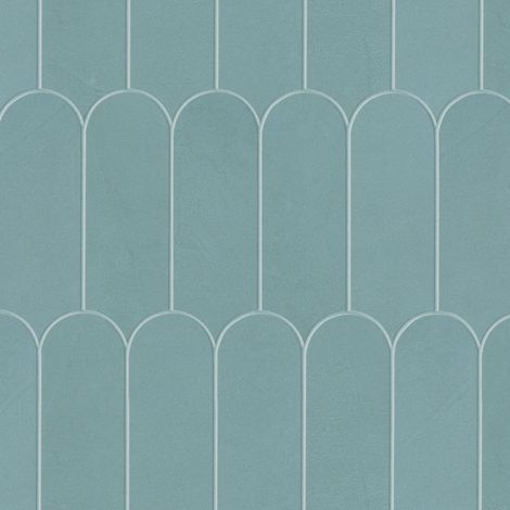Mosaïque effet Enduit Bleu Brume Ecaille 29,7x29,6x0,85 cm Mat Calviro - Mur intérieur (vendu par carton de 0,53 m²) - RO'MA CARRELAGE