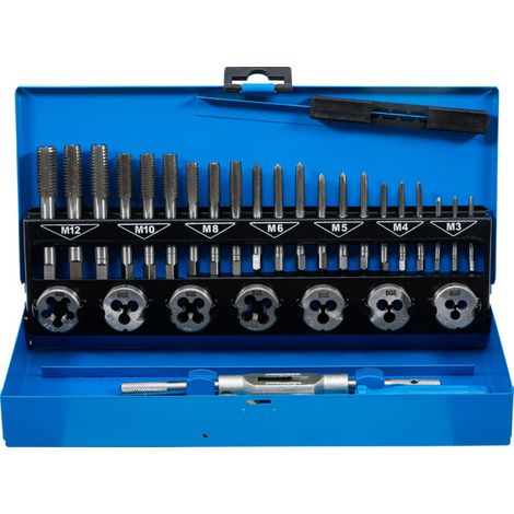 [NEUWERTIG] Bgs Gewindeschneid Satz Set Gewindewerkzeug M3 M12 Metall 32tlg 1472g B-Ware