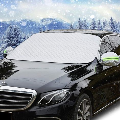 TAISHENGDA-Couverture Pare Brise Voiture, Protection Pare Brise Hiver, Protege Pare Brise Givre, Universelle pour Voiture Anti Givre, Neige, Glace, Pluie et Soleil, Repliable(154 x 115cm)