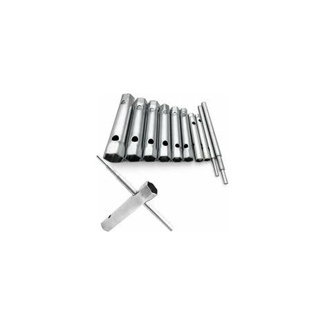 Jeu de 10 clés tubulaires (6–22 mm) – Clés à bougies d’allumage, clés pour robinetterie et mitigeurs, idéales pour les boulons encastrés ou difficiles d’accès (1/4)