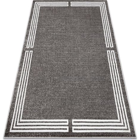 Teppich MATEO 8034/644 Modern Rahmen - Strukturell grau grey 120x170 cm