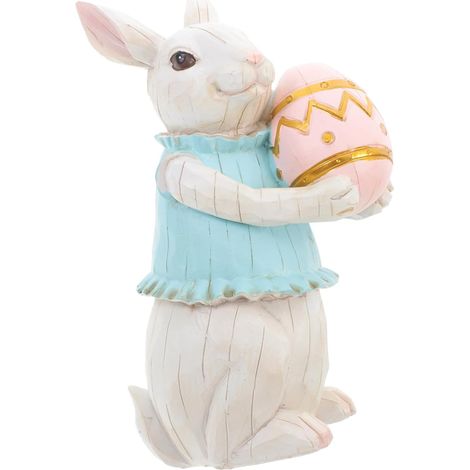 Statue De Lapin Figurine Animal De Jardin Ornement De Lapin pour Bureau Et Décoration De Jardin De Micro (1/5)