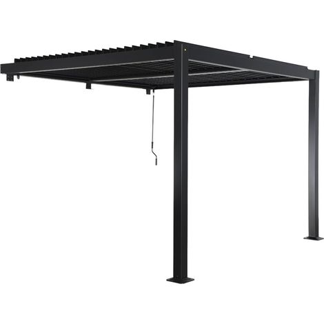sweeek - Bioklimatische Wand Pergola mit Lamellendach Palace 3x3m (1/5)