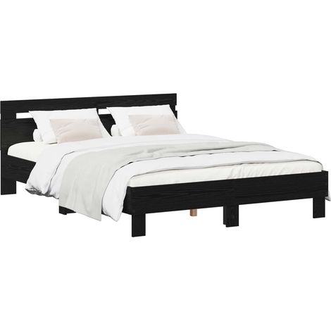 Estructura de cama Roble Negro 120 x 190 cm vidaXL (1/5)