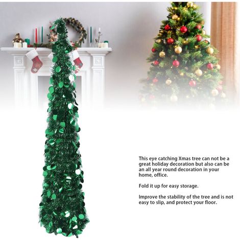 Sapin de Noël Artificiel PET Pop-Up 4.9ft de Société - Durable, Facile à Assembler (1/4)