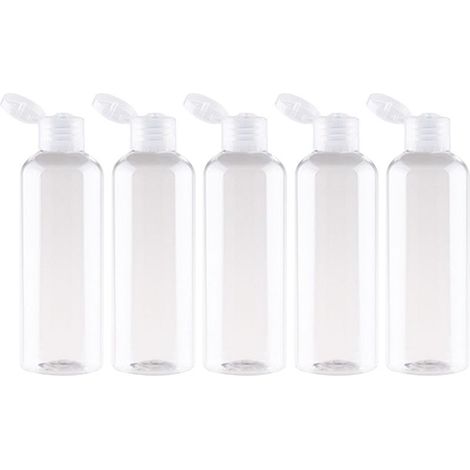 100-ml-Rundflasche aus PET – Klappverschluss – Für Kosmetikprodukte – 5er-Pack (1/5)