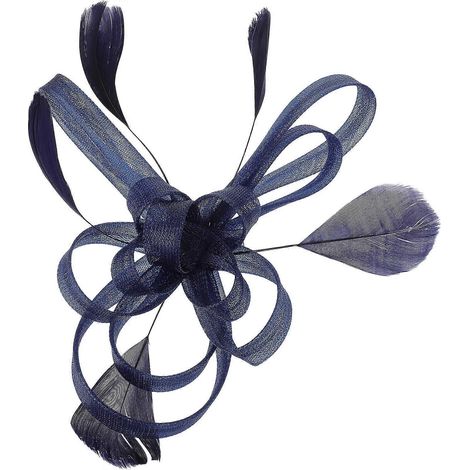 Broche/pince à cheveux de mariée (bleu marine)-15.00X8.00X3.00CM-Blue (1/3)