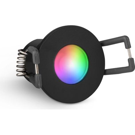 Einbaustrahler Mini Livorno 3W IP65 durchverbindbar - Lichtfarbe: RGB+2700K - Farbe: schwarz matt (1/5)