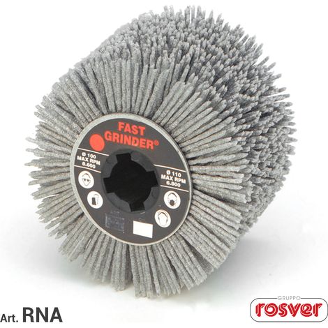 ROSVER RNA RUOTA RUOTE IN FILO DI NYLON ABRASIVO PER LEGNO E METALLI G. 80 Ø100 (1/5)