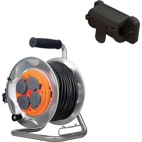 Enrouleur de chantier IP44 25m - 4 prises 16A - 3G2,5mm² - Zenitech (1/5)